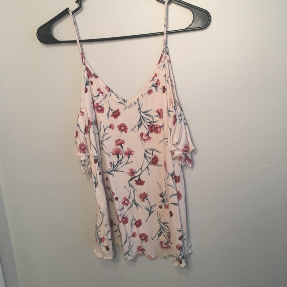 Off the Shoulder Floral Shirt